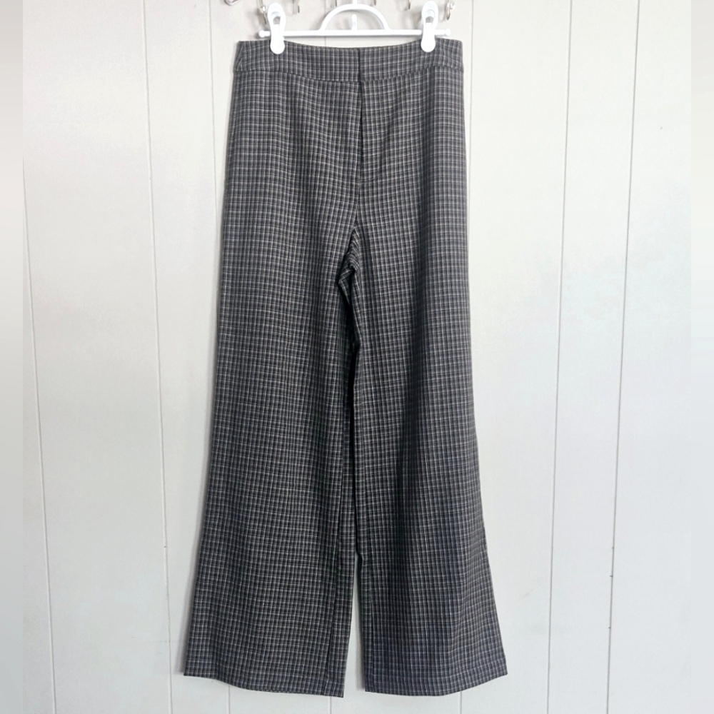 Reformation Franklin Ladies Brown Check Pants Size 6/P